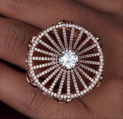 Rose Gold Zircon RingStudio6Jewels