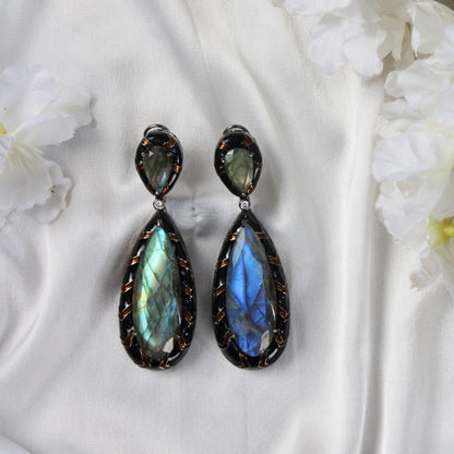 Teardrop Doublet Danglers with Enamel