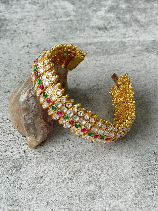 Multi Stone Kundan Single Kada BraceletStudio6Jewels