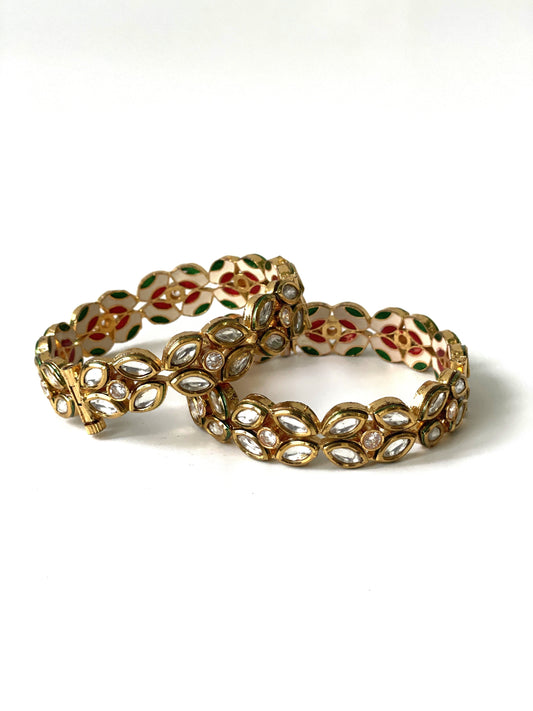 Openable Kundan Bangle SetStudio6Jewels