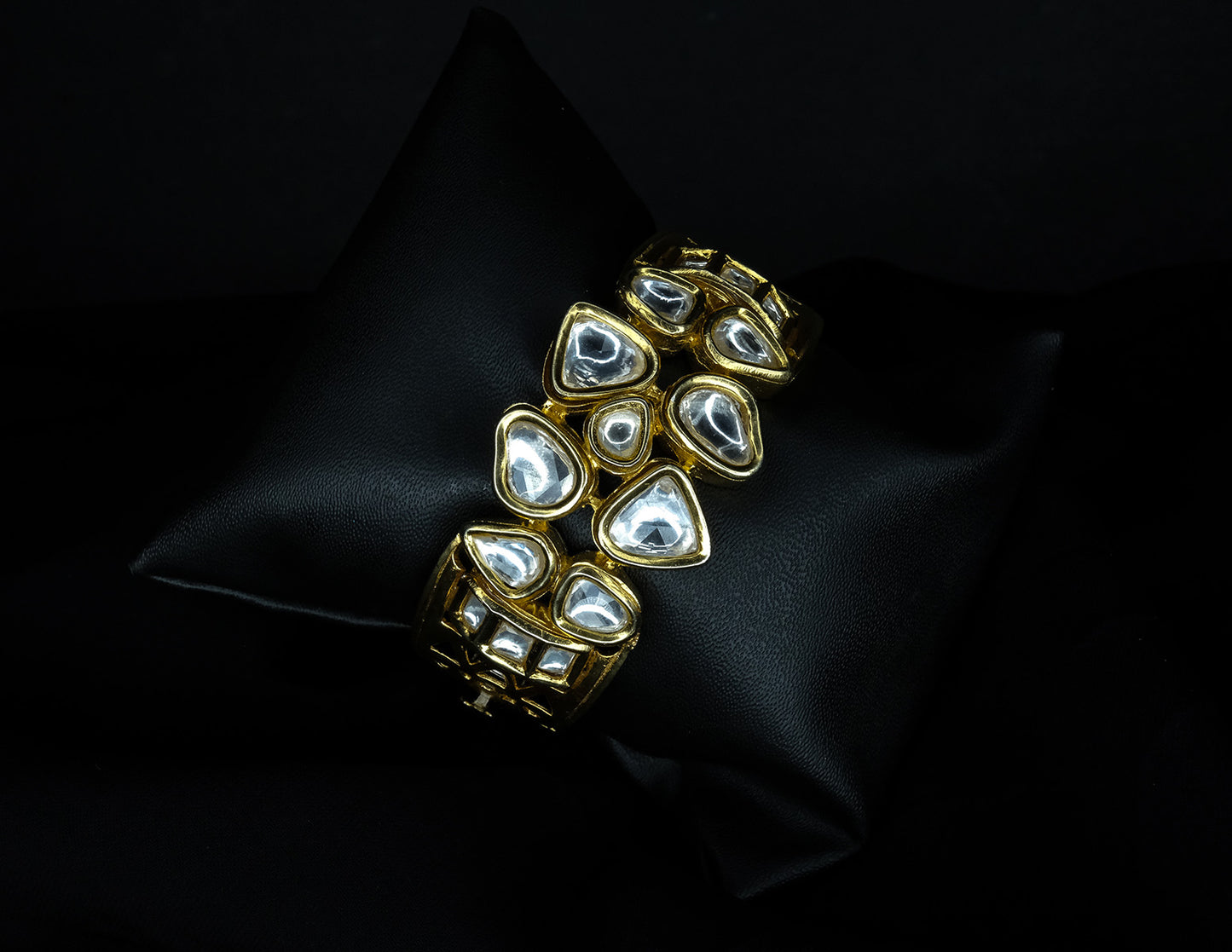 Gold Plated Openable Kundan BraceletStudio6Jewels