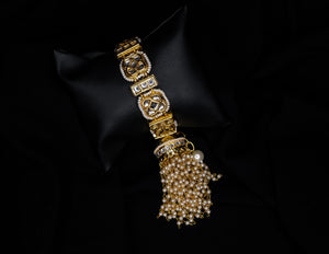 Gold Plated Pearl Tassel Openable BraceletStudio6Jewels