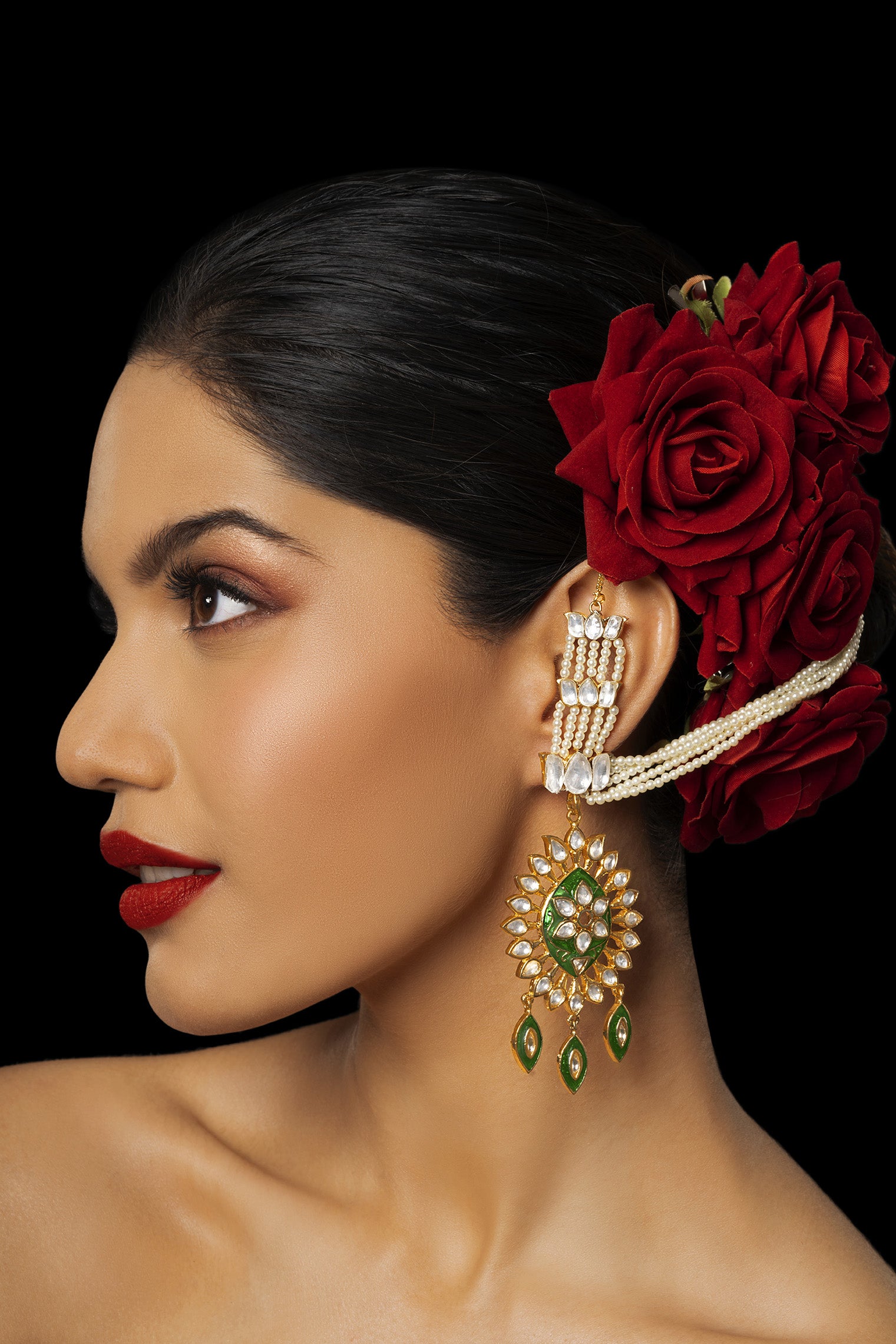 Kundan Meenakari EarringsStudio6Jewels