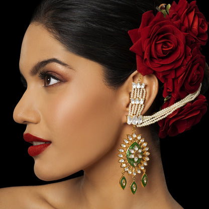 Kundan Meenakari EarringsStudio6Jewels