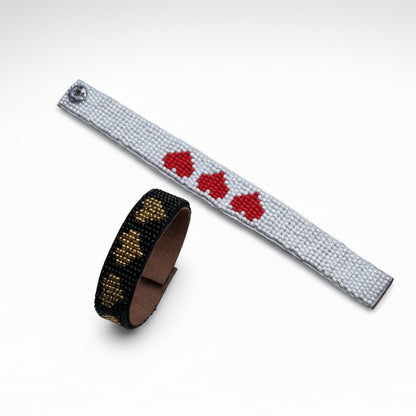 Beaded Red Hearts BraceletStudio6Jewels