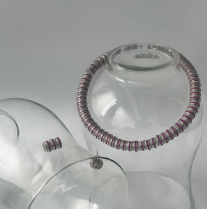 Unique Cut Zircon Stretchable Necklace with EarringsStudio6Jewels