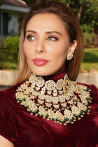 Parampara Uncut Pachhi Kundan Bridal Set
